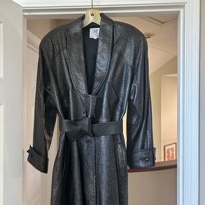Bruno Magli Leather Coat Made in Italy